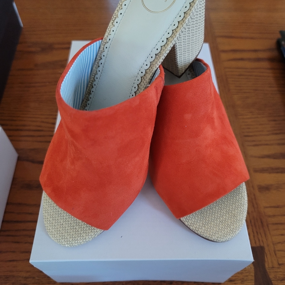 1901 Burnt Orange Suede Mules